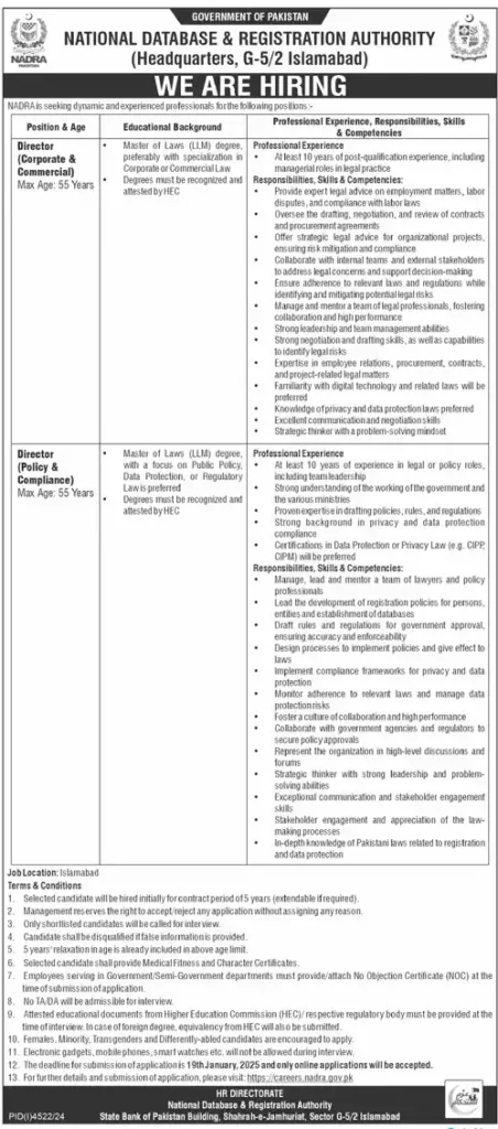 NADRA Jobs 2025 Advertisement
